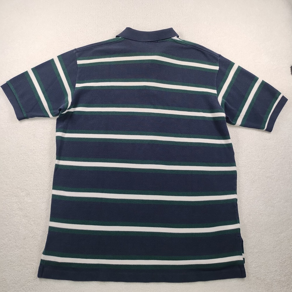 VTG Polo Ralph Lauren Shirt Men's XL Blue Green Stripe Pique Rugby Preppy 90's - Picture 4 of 7
